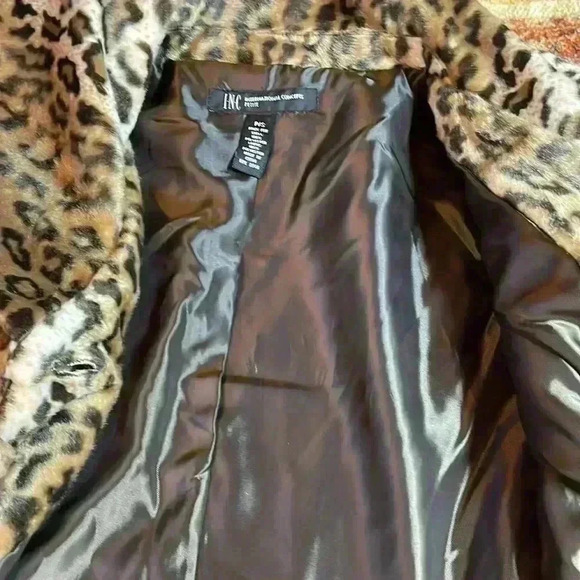 International concepts women’s faux fur leopard jacket. p/s - Picture 6 of 6